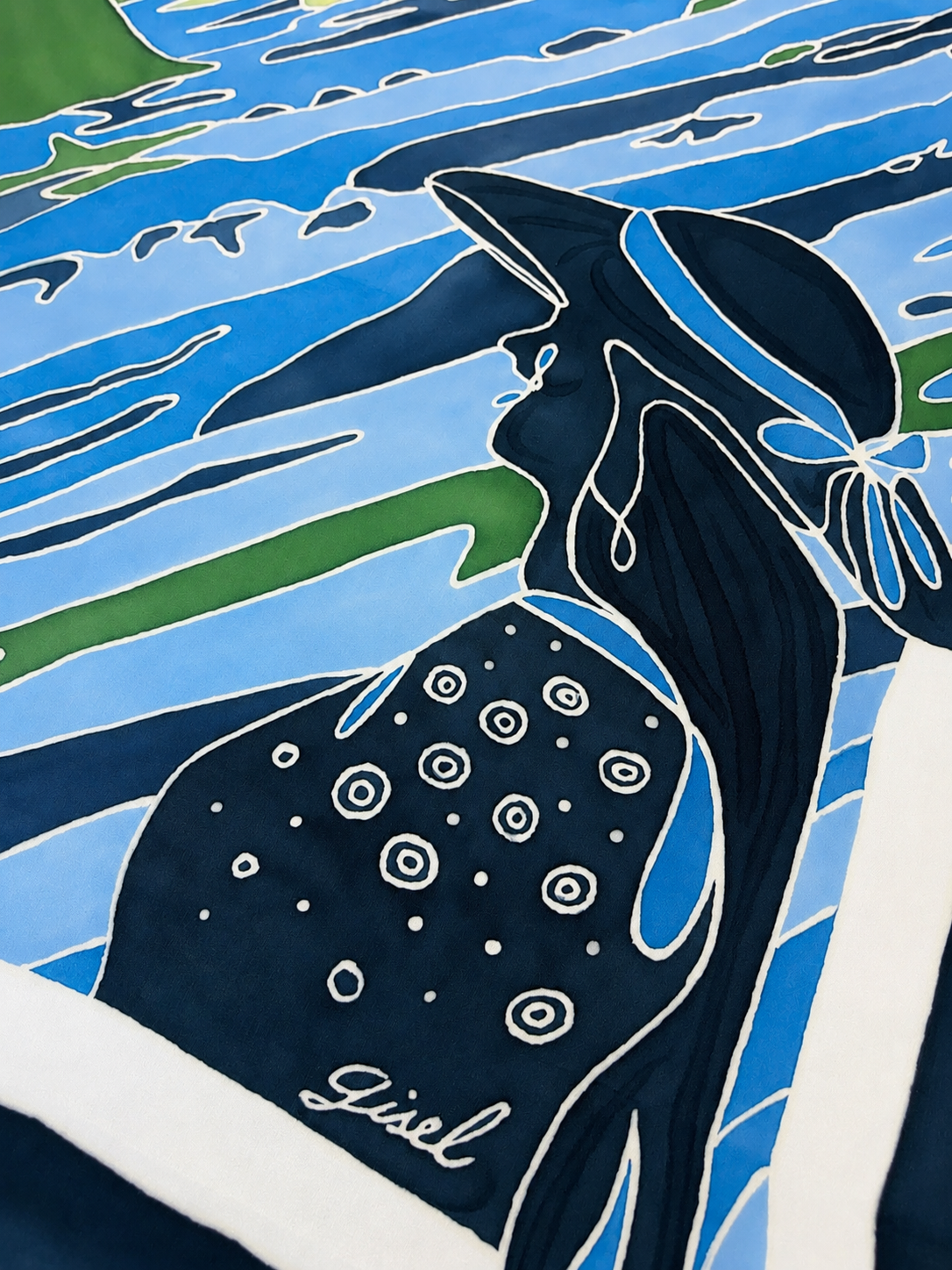 azul, 52 x 52 cm